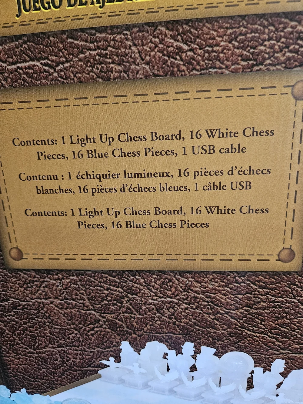 NWT Disney The Haunted Mansion Light-Up Chess Set - Brown Cover
